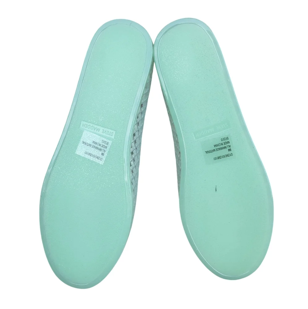 Steve Madden Size 9 Gyzmo Jelly Flat Mint Green - Picture 7 of 8